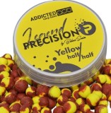 Boilies ADDICTED Carp Baits Precision Legend Half &amp; Half, Yellow, 8-10mm, 40g