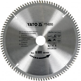 Panza fierastrau circular pentru Aluminiu, Yato YT-6095, 250x100Tx30x3mm foto