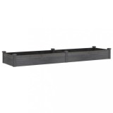 Cumpara ieftin Strat gradina inaltat cu captuseala gri 240x60x25 cm, lemn brad