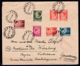 ROMANIA 1945 REGELE MIHAI I UZUALE HARTIE GRI/PLIC CIRCULAT ROMANIA GERMANIA CENZURA CIVILA