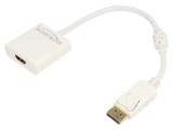 Adaptor DisplayPort la HDMI DELOCK 63586, cablu 0,2m alb
