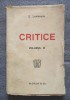 E. Lovinescu - Critice vol. 3 (edi&Aring;&pound;ia a II-a, 1920)