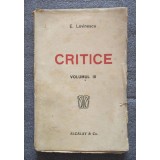 E. Lovinescu - Critice vol. 3 (edi&Aring;&pound;ia a II-a, 1920)