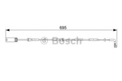 Senzor de avertizare,uzura placute de frana BMW Seria 3 Cabriolet (E93) (2006 - 2013) BOSCH 1 987 473 050 foto