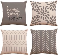 Huse de perna YLL 18x18, Huse de perna pentru canapea, Huse de perna decorative pentru exterior, set de 4 pentru canapea extensibila ?i ma?ina 18x18 i foto