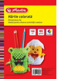 Hartie color A4, 80 g, set 100, diverse culori