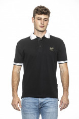 Polo Negru Barbat Versace 19v69 foto