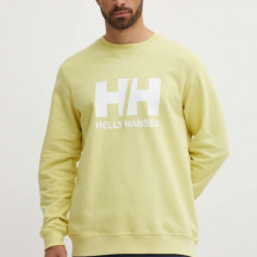 Helly Hansen hanorac de bumbac bărbați, culoarea bleumarin, cu imprimeu 34000