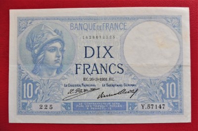 Franta 1931 - 10 FRANCI / DIX FRANCS (284) foto