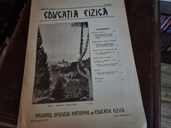 Revista Educatia Fizica anul IX numarul 5 - mai 1931