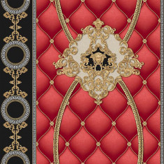 Tapet Versace K, rosu, auriu, dormitor, living, 1550