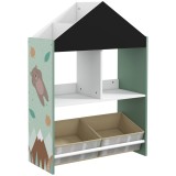 ZONEKIZ Raft Jucării cu Sertare și Rafturi Detașabile, Raft Organizator, Verde | Aosom Romania
