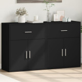 VidaXL Dulapuri, 2 buc., negru, 60x31x70 cm, lemn prelucrat