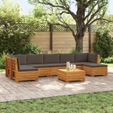 vidaXL Set de canapele de exterior 8 Bucată Maro Lemn Solid de Acacia 3403119