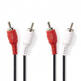 Cablu Audio Stereo Nedis 2x RCA tata - 2x RCA tata 1.5m