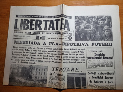 libertatea 26-27 septembrie 1991- mineriada,teroare la craiova si bucuresti foto
