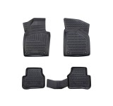 Covorase Auto Tip Tavita Cauciuc Skoda Superb II 2009-2015 ALM, Negre, Fata+Spate, Prindere Clipsuri