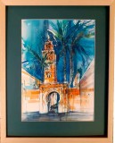 Tablou grafică și acuarelă - Maroc, Marrakech