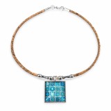 Colier din pluta cu pandantiv Azulejos