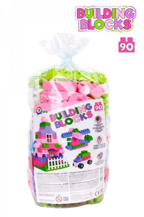 Set cuburi de constructie, Technok, 90 de piese