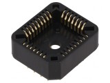 Soclu PLCC32 THT bronz-fosfor gold flash pentru circuite integrate