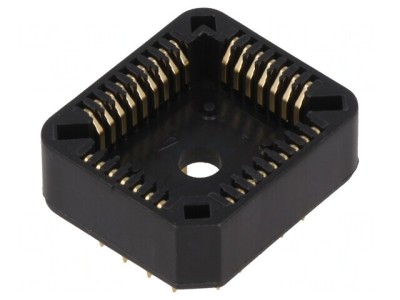 Soclu PLCC32 THT bronz-fosfor gold flash pentru circuite integrate foto