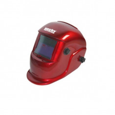 Masca sudura rosie cu indicator pentru baterie descarcata, 0.49 kg Hecht 900204 foto