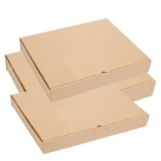 Set 100 Cutii Pizza Natur Corolla Packaging, 32x3.5x32 Cm, Ambalaje din Carton, Ambalaje pentru Pizza, Set de Cutii Natur, Set de Cutii Natur pentru P