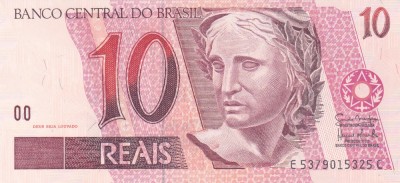 Bancnota Brazilia 10 Reais (1997) - P245Ak UNC foto