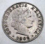 1.352 ELVETIA 20 RAPPEN 1908 B
