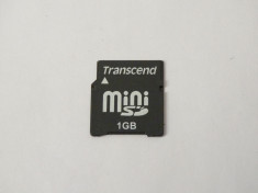 Card memorie Mini SD 1 GB Transcend foto