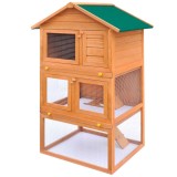 Cumpara ieftin Cusca de exterior iepuri cusca adapost animale mici 3 niveluri lemn