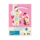 Sablon din lemn, semn de usa cu pisici, pentru traforaj, dimensiunea A4, Pebaro 375/8S