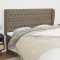 vidaXL Tăblie de pat cu aripioare gri taupe 183x23x118/128 cm textil 3118310