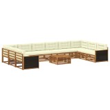 vidaXL Seturi de canapele cu pernă 11 pcs Lemn Solid de Acacia 3383913