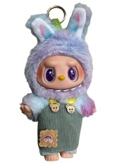 Jucarie tip Labubu 15cm cu sunet si lumina, blindbox cu hainute incluse