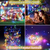 Cumpara ieftin Instalatie de Craciun salina, 10 metri, alimentare cu apa si sare, LED-uri RGB, 7 moduri iluminare, IP65, ProCart