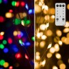 Instalație Lumini Crăciun, 400 Becuri LED, 11 Programe, Control Inclus, Cablu Transparent, 8m, Alb Cald și Multicolor, Oem