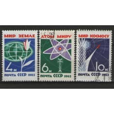 URSS 1963 - Lumea fără arme, serie stampilata