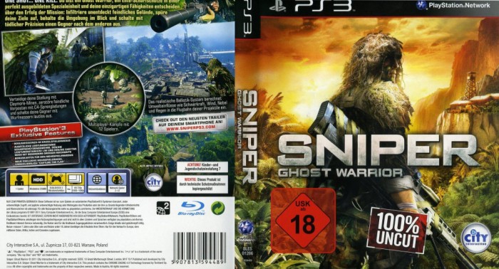 Joc PS3 Sniper GHOST WARRIOR 100% uncut (PS3) de colectie aproape nou