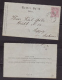 Austria 1889 Postal History Rare Old postcard postal stationery to Leipzig D.990