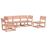 Set mobilier de gradina cu perne, 5 piese, lemn masiv douglas