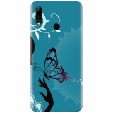 Husa silicon pentru Huawei P Smart 2019, Blue Butterfly