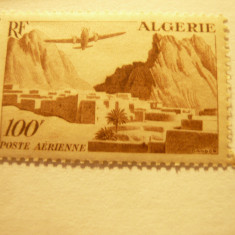 Timbru Algeria colonie franceza1949 - Aviatie 100fr