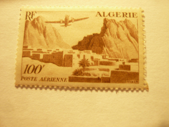 Timbru Algeria colonie franceza1949 - Aviatie 100fr