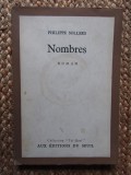 Nombres -Philippe Sollers CU DEDICATIE SI AUTOGRAF
