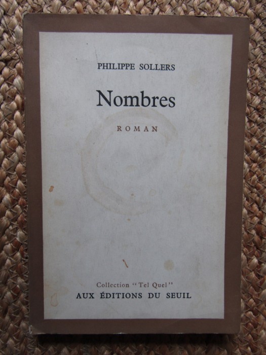 Nombres -Philippe Sollers CU DEDICATIE SI AUTOGRAF