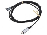 Cablu USB 2.0 USB C mufă,USB C mufă &icirc;n unghi 2m negru 100W