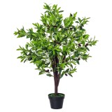 Outsunny Arbore Artificial Măslin Plantă Artificială &Icirc;nălțime 1,2 m Trunchi Ramuri Mușchi Frunze Aspect Realist Ghiveci Inclus | Aosom Romania