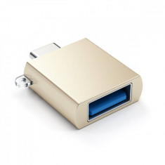 Adaptor Satechi USB Type-C la USB-A 3.0 Gold foto